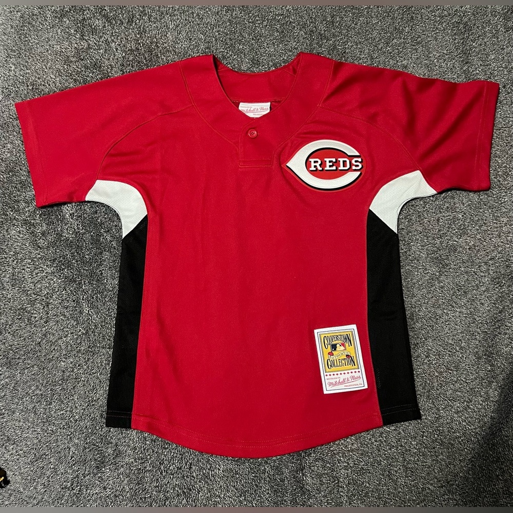 KIDS MITCHELL & NESS KEN GRIFFEY JR 2007 . REDS, Griffey 3 jersey. Size:S 8 kids